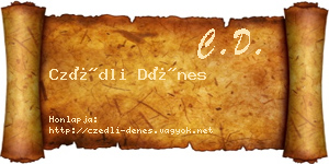 Czédli Dénes névjegykártya